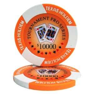  (25)11.5 Gram Tournament Pro Poker Chip $10000 Sports 