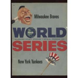  1958 World Series Program Yankees @ Braves VGEX   Sports 