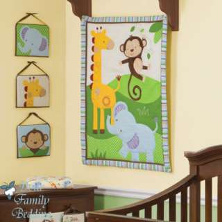 Baby Boy Monkey Jungle Crib Infant Nursery Bedding Set  