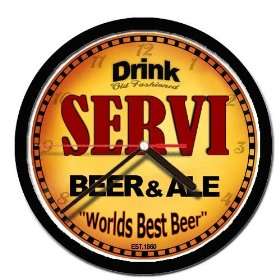  SERVI beer and ale cerveza wall clock 