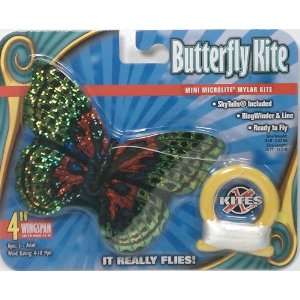  MINI Microlite 4 Kite   Green Butterfly Toys & Games