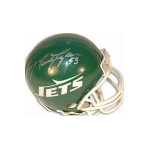  Marty Lyons autographed Football Mini Helmet (New York Jets 