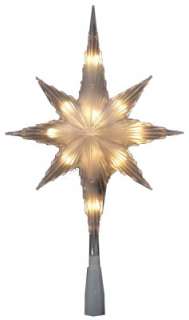 10 Light Clear Star of Bethlehem Christmas Tree Topper  