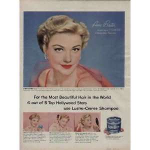   CONFESS A Warner Bros. Production.  1953 Lustre Creme Shampoo Ad