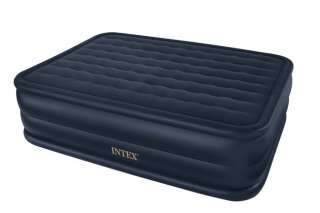 INTEX Queen Raised Downy Airbed Mattress Bed with Built In Pump  