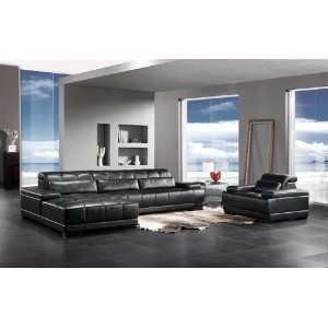 Italian Leather Sectional Sofa Set   Zak Leather Sectional with Left 