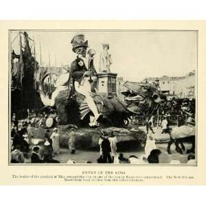  1914 Print Nice France Largest Float Parade Mardi Gras 