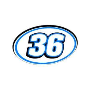  36 Number Jersey Nascar Racing   Blue   Window Bumper 