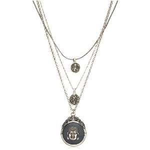  Lucky Brand 3 Layer Buddha Pendant Necklace Jewelry
