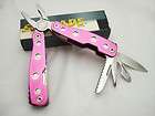   Pink Multi Tool Pliers, Knife, Saw, Bottle Opener, Nail File & Cleaner