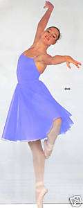 Lt BLUE Sheer Romantic Ballet Dance Dress 8383 A XL 22  
