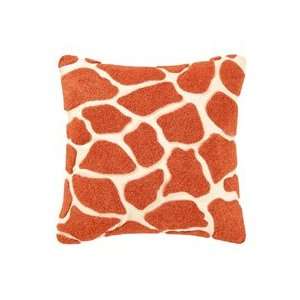  18 x 18 Hooked Pillow, Giraffe