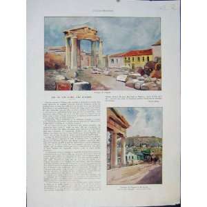  Agora Ruins Athens Watercolour Nocq French Print 1932 