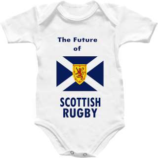 Scotland Rugby Baby Grow Shirt Scottish Babygro Kit Top  