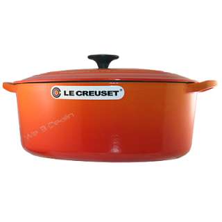 Le Creuset 6 3/4 Quart Cast Iron Oval French Oven  Flame (L25023102 