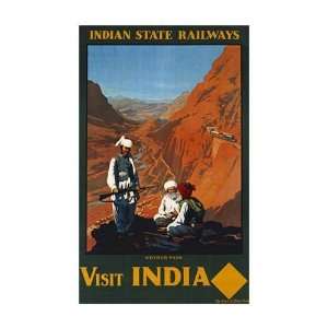     Visit India, Indian State Railways Giclee Canvas