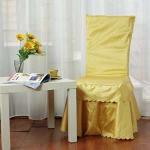  Polyester Banquet Wedding Chair Cover   Yellow