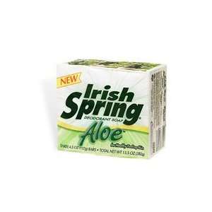  Irish Spring Deodorant Bath Bar With Aloe, 4.5 Oz, 3 bars/pack 