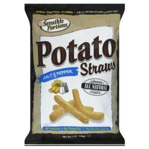 Sensible Portions, Straw Potato Salt&Ppr, 7 OZ (Pack of 12)  