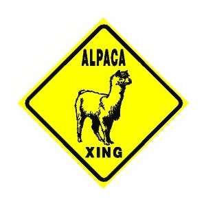  ALPACA CROSSING pet llama zoo animal sign