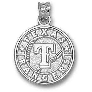  Texas Rangers MLB New Club Logo 5/8 Pendant (Silver 