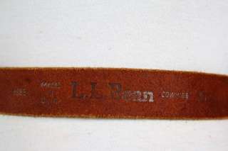 Vtg 70s/80s LL Bean Equestrian Style Leather Belt M/L  