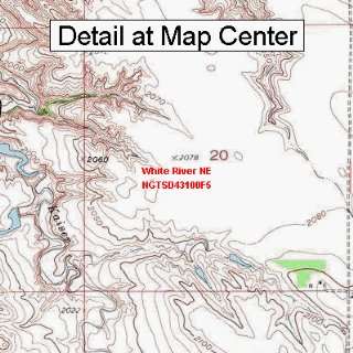  USGS Topographic Quadrangle Map   White River NE, South 