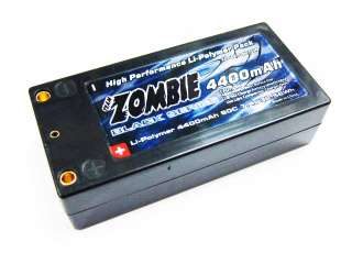 Zombie 7.4v 4400mAh 60C Li Po Short Pack Battery (Competition 