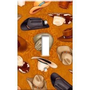    Switch Plate Cover Art Cowboy Hats Western Single
