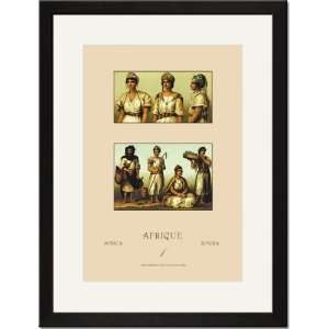  Black Framed/Matted Print 17x23, A Variety of African 