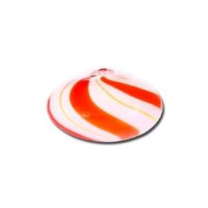  16mm Orange Rondelle Blown Glass Beads Arts, Crafts 
