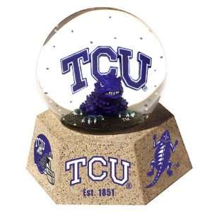  TCU Horned Frogs Mascot Musical Water Globe with Hexagonal 