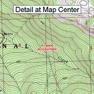  USGS Topographic Quadrangle Map   El Capitan, California 