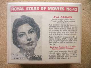   Desserts Stars of the Movies #42 Ava Gardner RARE Comp unopened Box