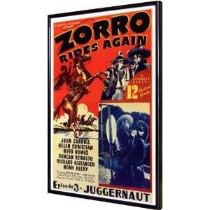 Zorro Rides Again 11x17 Framed Poster 