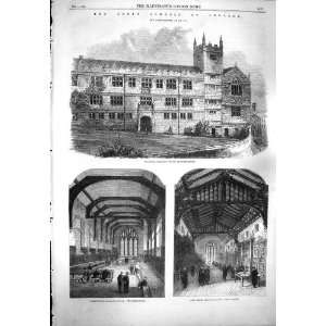  1861 GRAMMAR SCHOOL SHREWSBURY ENGLAND LIBRARY ROOM