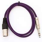 SEISMIC AUDIO Purple 1/4 TRS   XLR Male 3 Patch Cable