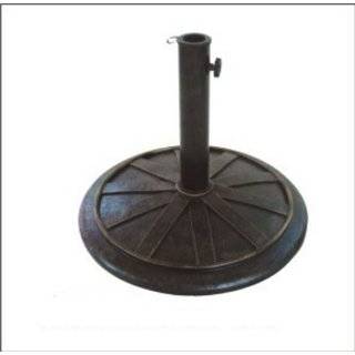 DC America UBP16161 BR Round Cast Stone Umbrella Base, Made from Rust 