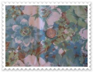 Vintage 60s Nylon MOD Floral Print Fabric 2 yds  