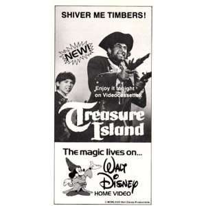   Ad 1982 Treasure Island Home Video Walt Disney Home Video Books