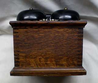   Oak Western Electric Table Type Bell Ringer Box Working And Very Nice