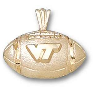  Virginia Tech Hokies 1/2in 14k Football Pendant/14kt 