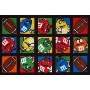  Roule M Ms Collection M & Ms Football 19X29 Inch Kids Area 