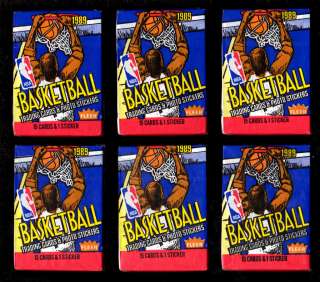 1989 90 Fleer  Basketball Unopened packs 15 cards per Michael 