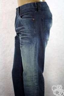   JEANS 514 Slim Fit Straight Leg 3D Coated Dark Blue Mens Denim Pants