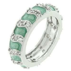  Aqua Eternity Enamel Ring (size 05) 