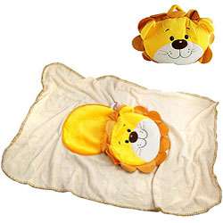 H2W Kids Plush Lion Animal Blanket  