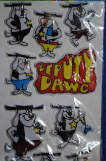 Vintage New Old Stock NOS Deputy Dawg Puffy Stickers  