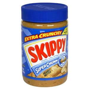 Skippy Extra Crunchy Super Chunk Peanut Butter, 18 Ounce Plastic Jar