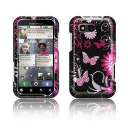 Luxmo Motorola Defy Pink Butterfly Protector Case  